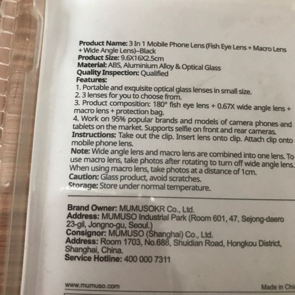 3 in 1 Mobile Phone Lens-Black - Picture 2 of 3